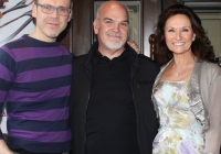 Richard pictured with fashion designer John Mc Namara and Celia who is making her return to the catwalk this Friday in aid of St. Josephs Church. Photo by Laur Ryan.jpg