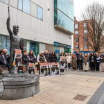 A protest calling for justice for a journalism student Joe Drennan killed in a hit and run incident in 2023 took place in Limerick city centre on Saturday. Picture: Olena Oleksienko/ilovelimerick