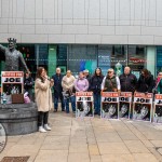 A protest calling for justice for a journalism student Joe Drennan killed in a hit and run incident in 2023 took place in Limerick city centre on Saturday. Picture: Olena Oleksienko/ilovelimerick