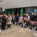 A protest calling for justice for a journalism student Joe Drennan killed in a hit and run incident in 2023 took place in Limerick city centre on Saturday. Picture: Olena Oleksienko/ilovelimerick