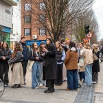 A protest calling for justice for a journalism student Joe Drennan killed in a hit and run incident in 2023 took place in Limerick city centre on Saturday. Picture: Olena Oleksienko/ilovelimerick