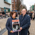 A protest calling for justice for a journalism student Joe Drennan killed in a hit and run incident in 2023 took place in Limerick city centre on Saturday. Picture: Olena Oleksienko/ilovelimerick
