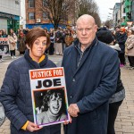 A protest calling for justice for a journalism student Joe Drennan killed in a hit and run incident in 2023 took place in Limerick city centre on Saturday. Picture: Olena Oleksienko/ilovelimerick