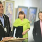 2017-03-20 Launch at the Red Door Gallery, Newcastle West, of Eigse Michael Hartnett 6th, 7th and 8th April 2017 PHOTOGRAPHY: DERMOT LYNCH Cllr John Sheahan, Cathaoirleach of the Municipal District of Newcastle West speaking at the launch of Eigse Michael Hartnett this week in the Red Door Gallery, Newcastle West