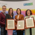 Cllr Daniel Butler, Mayor of the City and County of Limerick presented three Limerick business women with parchments to hour them for their work. The three  Catherine Duffy with a parchment in recognition of her outstanding leadership in business and her commitment in advancing Limerick economically. Vicki O’Toole in recognition of her outstanding leadership in business and as an inspiration for new entrepreneurs in Limerick and Laura Ryan in recognition of her leadership in addressing Limerick’s image and creating a brand to drive Limerick economically, socially and culturally. Picture: Ava O'Donoghue/ilovelimerick