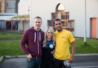 Special Olympics games video shoot for I love Limerick.Leanne Moore and Kamal Ibrahim work out the the athletes in the University of Limerick and Lisnagry.Pic Sean Curtin Photo.