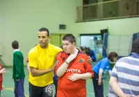 Special Olympics games video shoot for I love Limerick.Leanne Moore and Kamal Ibrahim work out the the athletes in the University of Limerick and Lisnagry.Pic Sean Curtin Photo.