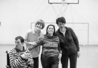 Special Olympics games video shoot for I love Limerick.Leanne Moore and Kamal Ibrahim work out the the athletes in the University of Limerick and Lisnagry.Pic Sean Curtin Photo.