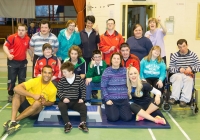 Special Olympics games video shoot for I love Limerick.Leanne Moore and Kamal Ibrahim work out the the athletes in the University of Limerick and Lisnagry.Pic Sean Curtin Photo.