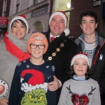 The magic of Christmas embarks upon Limerick city as O'Connell Street is lit up for the upcoming festivities at the Light Up Limerick ceremony 2018.  Mayor of the City and County of Limerick, Cllr James Collins attended the Light Up ceremony with his family. Picture: Baoyan Zhang/ilovelimerick