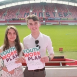 Cian Hickey (17) and Nicola Secas (16) at the Limerick and Clare Education and Training Board Youth Work Plan Launch, Thomond Park, Thursday, May 31st, 2018. Picture: Sophie Goodwin/ilovelimerick