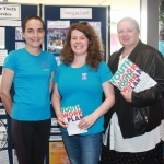 Rachel Dunne, Aoife Guilfoyle and Margaret Slattery, all from Younger Voices at the Limerick and Clare Education and Training Board Youth Work Plan Launch, Thomond Park, Thursday, May 31st, 2018. Picture: Sophie Goodwin/ilovelimerick