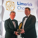 The Limerick Chamber Regional Business Awards 2022 yook palace at the Limerick Strand Hotel on Friday, November 18, 2022. A Special Recognition Award for Creative Collaboration and Contribution went to Richard Lynch and I Love Limerick. Picture:  Kris Luszczki/ilovelimerick