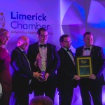 The Limerick Chamber Regional Business Awards 2022 yook palace at the Limerick Strand Hotel on Friday, November 18, 2022. A Special Recognition Award for Creative Collaboration and Contribution went to Richard Lynch and I Love Limerick. Picture:  Kris Luszczki/ilovelimerick