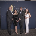 from left to right: Noel Gavin - Limerick Chamber Board Member, Michelle Guthrie - Skillnet Ireland, Michael MacCurtain and Sian Murray Cardoso - Limerick Chamber Skillnet / Sponsor of Best Contribution to the Community.