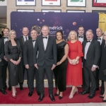 From left to right: Glenn Graham, Michael & Aoife Roberts, Denis Dudley, Trevor Moroney, Damien Garrihy, Sharon Shanahan, Elaine Howley, Albert Bennett, Pat Pigott, Morgan Walsh, Judy Tighe  all from AIB / Sponsor of Best SME Business : Contribution to the Region Award.