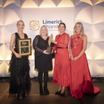 Innovative Excellence Award Winner. From left to right: Dee Ryan - CEO Limerick Chamber,   Martina Power - ACI Worldwide / Award winner, Lisa Killeen - Holmes / Award Sponsor, Miriam O’Connor - President Limerick Chamber.