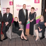 No repro fee- limerick chamber president's dinner 2017 - 17-11-2017, From Left to Right: President Dinner Sponsor AIB, #BackedByAIB, Sponsor of the Best Family Business Award.: Conor O'Sullivan - AIB, Dr James Ring - CEO Limerick Chamber, Mary Shanahan - AIB , Ken Johnson - President Limerick Chamber, Joan O'Dell - AIB, Judy Tighe- AIB, Dermot Graham - AIB. Photo credit Shauna Kennedy