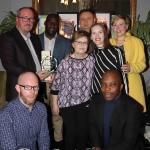 Pictured at the Limerick City Tidy Towns Awards are volunteers from The Life Centre on Henry Street - Kevin fitzgibbon, Pawel Garbowski, Patrycja Garowska, Breda Fitzgibbon, Themba Lunga, Sahar Legge, John O'Brien and Emeka Nelson. Picture: Orla McLaughlin/ilovelimerick.