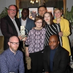 The Limerick City Tidy Towns Award was presented to The Life Centre on Henry Street. Pictured are representatives from the centre Kevin Fitzgibbon, Pawel Garbowski, Patrycia Garbowska, Breda Fitzgibbon, Themba Lunga,  Sarah Legge, John O'Brien and Emeka Nelson. Picture: Orla McLaughlin/ilovelimerick.