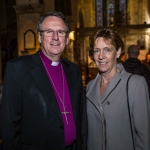 Pictured at the Limerick Civic Trust Autumn Lecture with Stephen Green at St Mary's Cathedral were Mrs Jennifer Kearon and Bishop of Limerick Church of Ireland Kenneth Kearon. Picture: Cian Reinhardt/ilovelimerick
