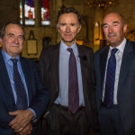 Pictured at the Limerick Civic Trust Autumn Lecture with Stephen Green at St Mary's Cathedral were Quintin Peel, Stephen Peel, guest lecturer and David O'Brien, Limerick Civic Trust. Picture: Cian Reinhardt/ilovelimerick
