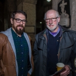 Pictured at the Limerick Civic Trust Autumn Lecture Series with Jodie Ginsberg were Alejandro Rico Oller, Madrid and Ken Quin, Mungret Picture: Cian Reinhardt/ilovelimerick