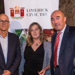 Roger Madelin, Sheila Killian, Kemmy Business School pictured with David O'Brien, Limerick Civic Trust. Picture: Cian Reinhardt/ilovelimerick