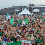 Limerick hurlers homecoming 2022 - supporters in green and white swept into the city and the TUS Gaelic Grounds to welcome the three-in-a-row All-Ireland hurling champions. Picture: Kris Luszczki/ilovelimerick