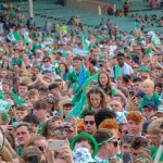 Limerick hurlers homecoming 2022 - supporters in green and white swept into the city and the TUS Gaelic Grounds to welcome the three-in-a-row All-Ireland hurling champions. Picture: Kris Luszczki/ilovelimerick