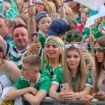 Limerick hurlers homecoming 2022 - supporters in green and white swept into the city and the TUS Gaelic Grounds to welcome the three-in-a-row All-Ireland hurling champions. Picture: Kris Luszczki/ilovelimerick