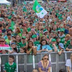 Limerick hurlers homecoming 2022 - supporters in green and white swept into the city and the TUS Gaelic Grounds to welcome the three-in-a-row All-Ireland hurling champions. Picture: Kris Luszczki/ilovelimerick