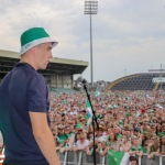 Limerick hurlers homecoming 2022 - supporters in green and white swept into the city and the TUS Gaelic Grounds to welcome the three-in-a-row All-Ireland hurling champions. Picture: Kris Luszczki/ilovelimerick