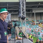 Limerick hurlers homecoming 2022 - supporters in green and white swept into the city and the TUS Gaelic Grounds to welcome the three-in-a-row All-Ireland hurling champions. Picture: Kris Luszczki/ilovelimerick