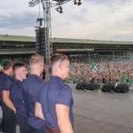 Limerick hurlers homecoming 2022 - supporters in green and white swept into the city and the TUS Gaelic Grounds to welcome the three-in-a-row All-Ireland hurling champions. Picture: Kris Luszczki/ilovelimerick