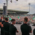 Limerick hurlers homecoming 2022 - supporters in green and white swept into the city and the TUS Gaelic Grounds to welcome the three-in-a-row All-Ireland hurling champions. Picture: Kris Luszczki/ilovelimerick