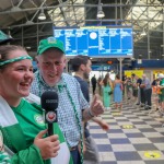 Limerick hurlers homecoming 2022 - supporters in green and white swept into the city and the TUS Gaelic Grounds to welcome the three-in-a-row All-Ireland hurling champions. Picture: Kris Luszczki/ilovelimerick