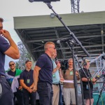 Limerick hurlers homecoming 2022 - supporters in green and white swept into the city and the TUS Gaelic Grounds to welcome the three-in-a-row All-Ireland hurling champions. Picture: Kris Luszczki/ilovelimerick