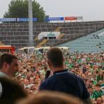 Limerick hurlers homecoming 2022 - supporters in green and white swept into the city and the TUS Gaelic Grounds to welcome the three-in-a-row All-Ireland hurling champions. Picture: Kris Luszczki/ilovelimerick