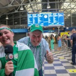 Limerick hurlers homecoming 2022 - supporters in green and white swept into the city and the TUS Gaelic Grounds to welcome the three-in-a-row All-Ireland hurling champions. Picture: Kris Luszczki/ilovelimerick