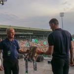 Limerick hurlers homecoming 2022 - supporters in green and white swept into the city and the TUS Gaelic Grounds to welcome the three-in-a-row All-Ireland hurling champions. Picture: Kris Luszczki/ilovelimerick