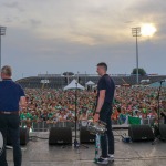 Limerick hurlers homecoming 2022 - supporters in green and white swept into the city and the TUS Gaelic Grounds to welcome the three-in-a-row All-Ireland hurling champions. Picture: Kris Luszczki/ilovelimerick