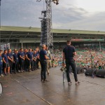 Limerick hurlers homecoming 2022 - supporters in green and white swept into the city and the TUS Gaelic Grounds to welcome the three-in-a-row All-Ireland hurling champions. Picture: Kris Luszczki/ilovelimerick