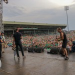 Limerick hurlers homecoming 2022 - supporters in green and white swept into the city and the TUS Gaelic Grounds to welcome the three-in-a-row All-Ireland hurling champions. Picture: Kris Luszczki/ilovelimerick
