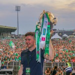 Limerick hurlers homecoming 2022 - supporters in green and white swept into the city and the TUS Gaelic Grounds to welcome the three-in-a-row All-Ireland hurling champions. Picture: Kris Luszczki/ilovelimerick