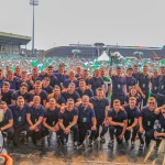 Limerick hurlers homecoming 2022 - supporters in green and white swept into the city and the TUS Gaelic Grounds to welcome the three-in-a-row All-Ireland hurling champions. Picture: Kris Luszczki/ilovelimerick