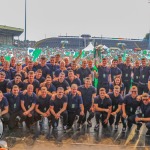 Limerick hurlers homecoming 2022 - supporters in green and white swept into the city and the TUS Gaelic Grounds to welcome the three-in-a-row All-Ireland hurling champions. Picture: Kris Luszczki/ilovelimerick