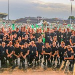 Limerick hurlers homecoming 2022 - supporters in green and white swept into the city and the TUS Gaelic Grounds to welcome the three-in-a-row All-Ireland hurling champions. Picture: Kris Luszczki/ilovelimerick