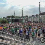 Limerick hurlers homecoming 2022 - supporters in green and white swept into the city and the TUS Gaelic Grounds to welcome the three-in-a-row All-Ireland hurling champions. Picture: Kris Luszczki/ilovelimerick