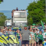 Limerick hurlers homecoming 2022 - supporters in green and white swept into the city and the TUS Gaelic Grounds to welcome the three-in-a-row All-Ireland hurling champions. Picture: Kris Luszczki/ilovelimerick